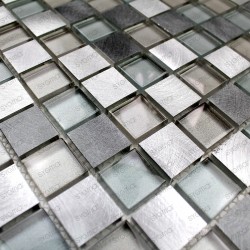 Aluminium and glass mosaic...