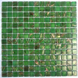 Plaque pate de verre mosaique pour sol ou mur salle de bains et cuisine Plaza Vert