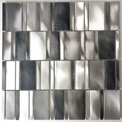 mosaico aluminio muro de cocina ducha baño Celeste