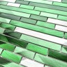 Azulejos de mosaico de aluminio metálico para cocina o baño modelo WADIGA VERT