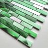 Azulejos de mosaico de aluminio metálico para cocina o baño modelo WADIGA VERT