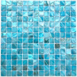 azulejo de mosaico de nacar para baño y cocina Nacarat Bleu