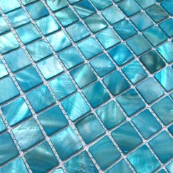 azulejo de mosaico de nacar para baño y cocina Nacarat Bleu