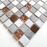 mosaico de piedra y acero inoxidable para cocina y baño modelo HORACE