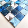 Malla mosaico aluminio muro cocina ducha y baño modelo CARSON BLEU