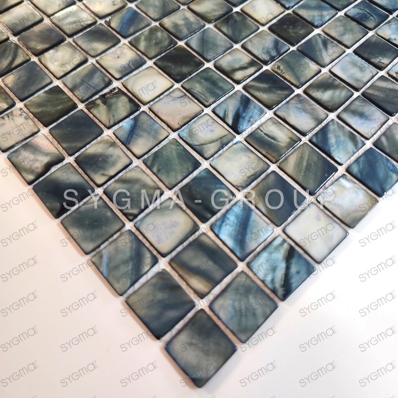 Mosaique en nacre carrelage coquillage sol et mur Nacarat Bleu