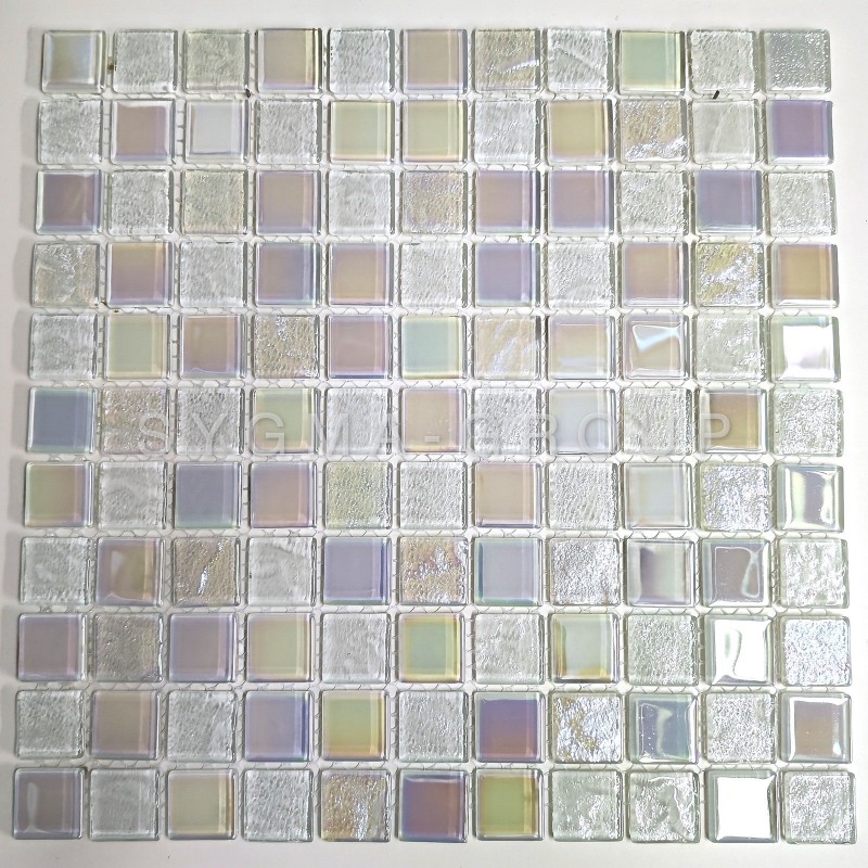 wall tiles for bathroom or kitchen glass tiles Habay Blanc