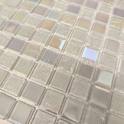 wall tiles for bathroom or kitchen glass tiles Habay Blanc