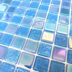 Tile glass mosaic wall mosaic kitchen and bathroom Habay Bleu