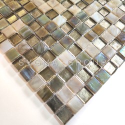 Glass mosaic for bathroom and shower tiles Mirta model