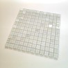 White mosaic tile for shower and backsplash - Lorens Blanc glass design.