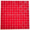 Lorens Rouge red glass mosaic tile for vibrant kitchen and bathroom walls.