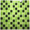 Azan Vert Mosaic - Baldosas de vidrio verde para baño y cocina