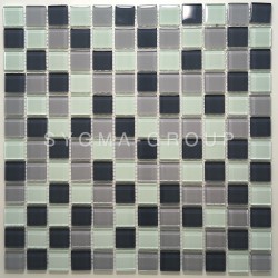 Mosaico de vidrio AZAN GRIS – Azulejo elegante para baño