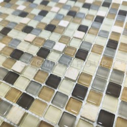 Glass & Marble Mosaic Sheet – Modern Design for Wet Areas