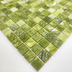 Elba: Luxurious Green Marble Mosaic Tiles – Perfect for Any Interior